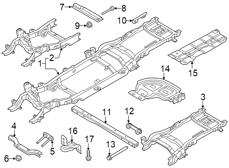 2024 Ford E-350 Super Duty Base Stripped Chassis Powertrain Skid Plate ...