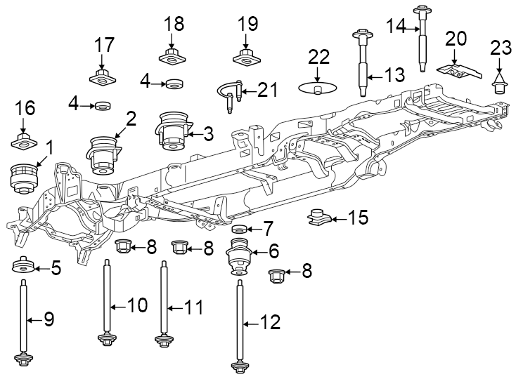 Diagram Frame & components. for your Ford F-350 Super Duty  