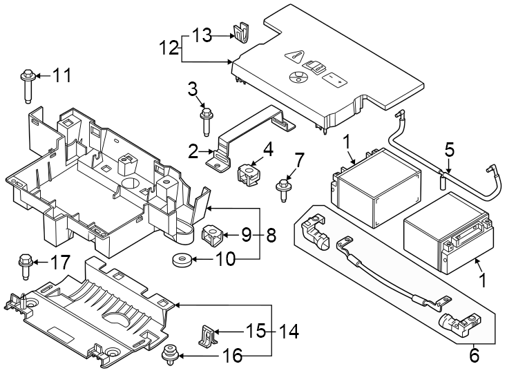 Diagram Battery. for your 2015 Lincoln MKZ   