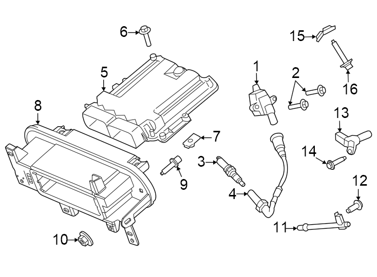 Diagram Ignition system. for your Ford