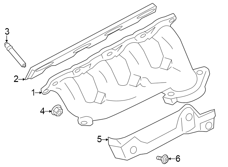 Diagram Exhaust system. Exhaust manifold. for your 2013 Lincoln MKZ Base Sedan  