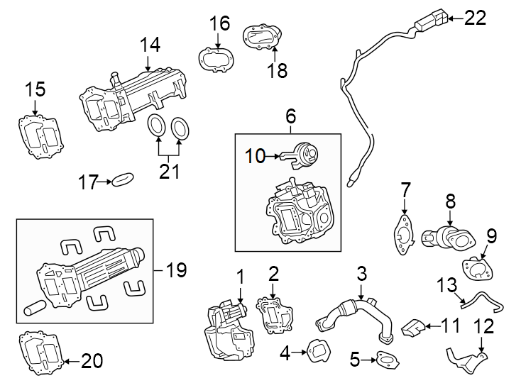 Diagram Emission system. Emission components. for your 2016 Lincoln MKZ Black Label Sedan 2.0L EcoBoost A/T AWD 