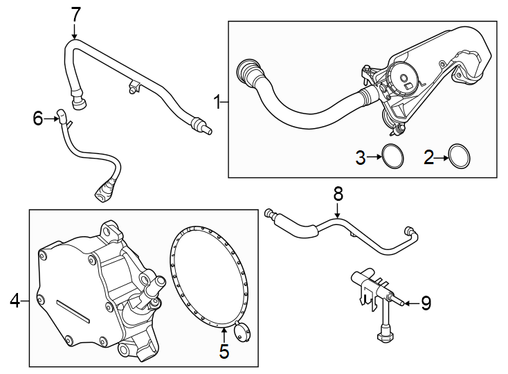 Diagram Emission system. Emission components. for your 2002 Ford F-250 Super Duty   