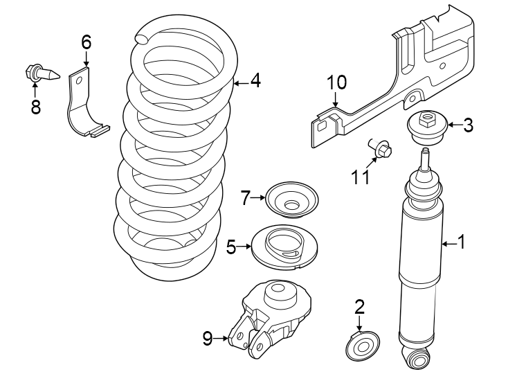 Diagram Front suspension. Shocks & components. for your 2012 Ford Escape   