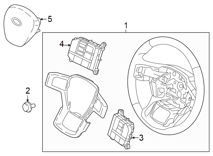 2024 Ford Edge Steering Wheel. XL, XLT, w/o lane departure PC3Z3600RA