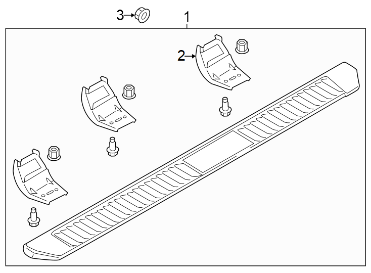 Diagram Running board. for your 2018 Ford Police Interceptor Utility   