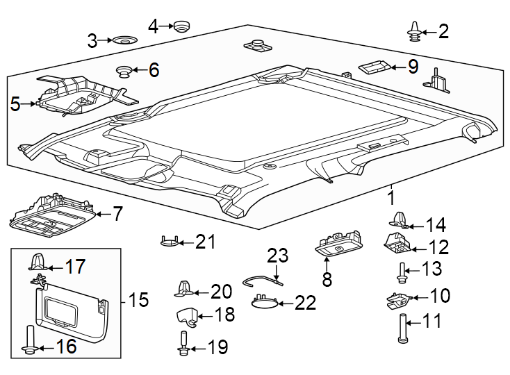 2024 Ford E-350 Super Duty Base Cutaway Van Sun Visor - Pc3z6004104sc 