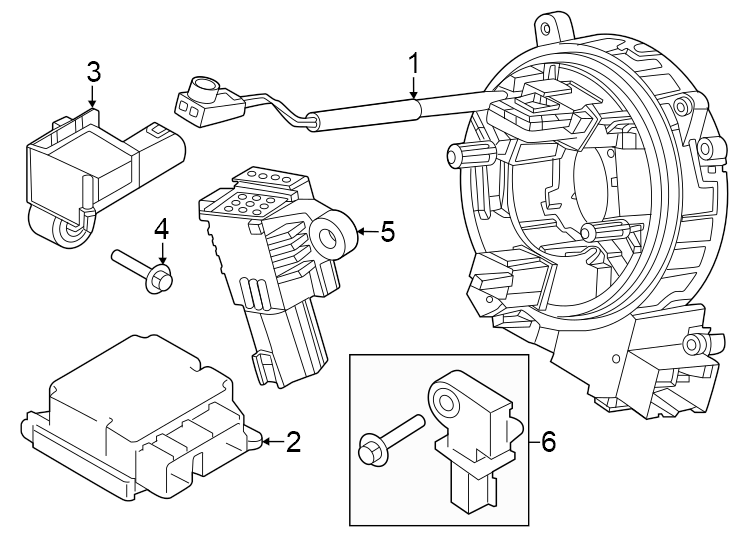 Diagram Restraint systems. Air bag components. for your 2020 Ford F-250 Super Duty   