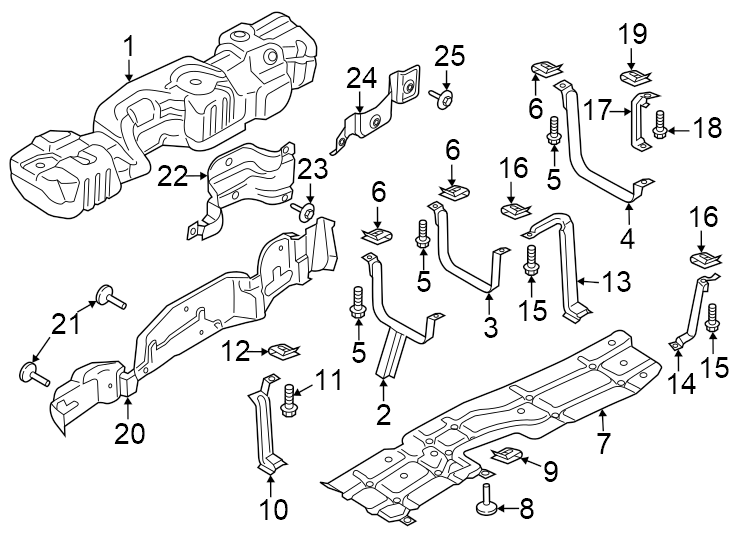 Diagram Fuel system components. for your 2018 Lincoln MKZ   