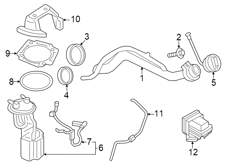 Diagram Fuel system components. for your Ford F-350 Super Duty  