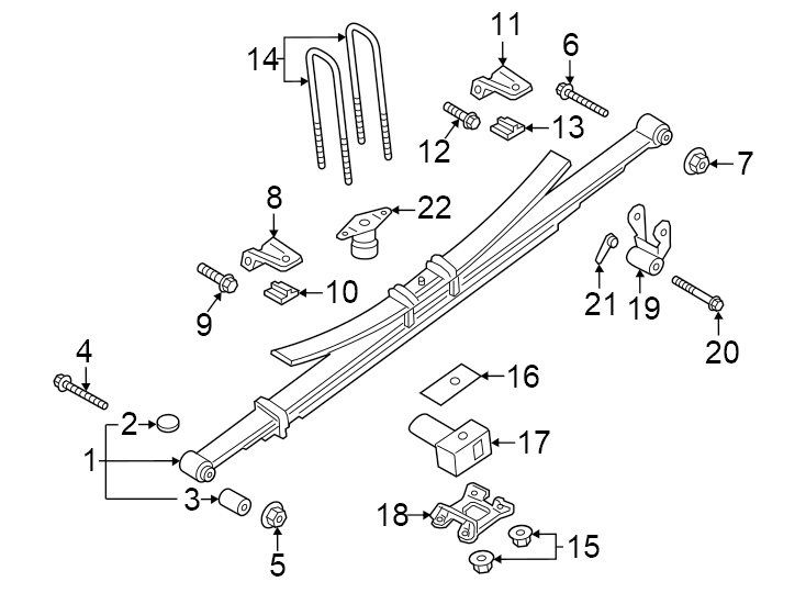 Diagram Rear suspension. Suspension components. for your Ford F-150  