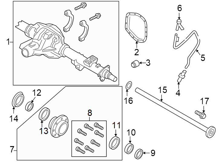 Diagram Rear suspension. Rear axle. for your 2013 Lincoln MKZ   