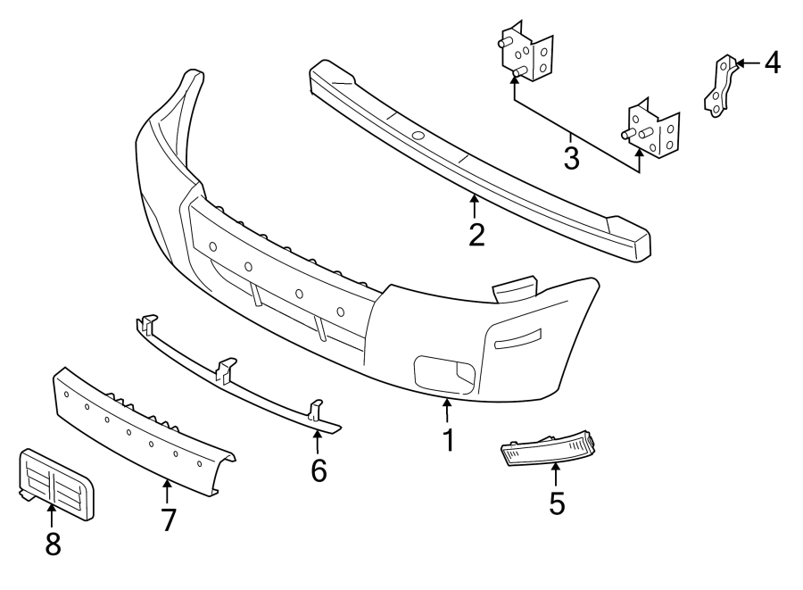 Diagram FRONT BUMPER. BUMPER & COMPONENTS. for your 2011 Ford F-150 6.2L V8 A/T RWD Platinum Crew Cab Pickup Fleetside 