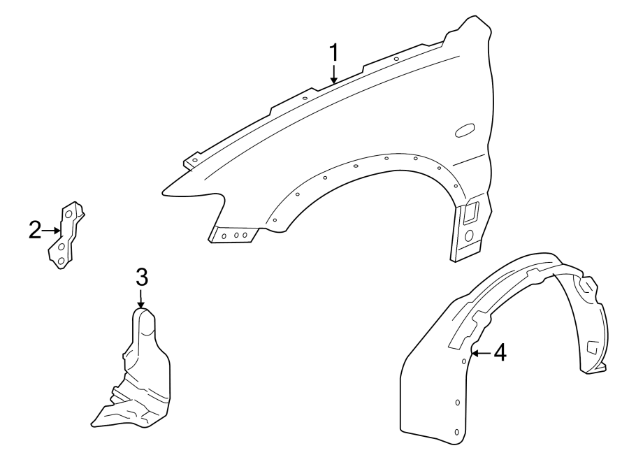 Diagram FENDER & COMPONENTS. for your 2019 Ford F-150 5.0L V8 FLEX A/T 4WD XL Extended Cab Pickup Fleetside 