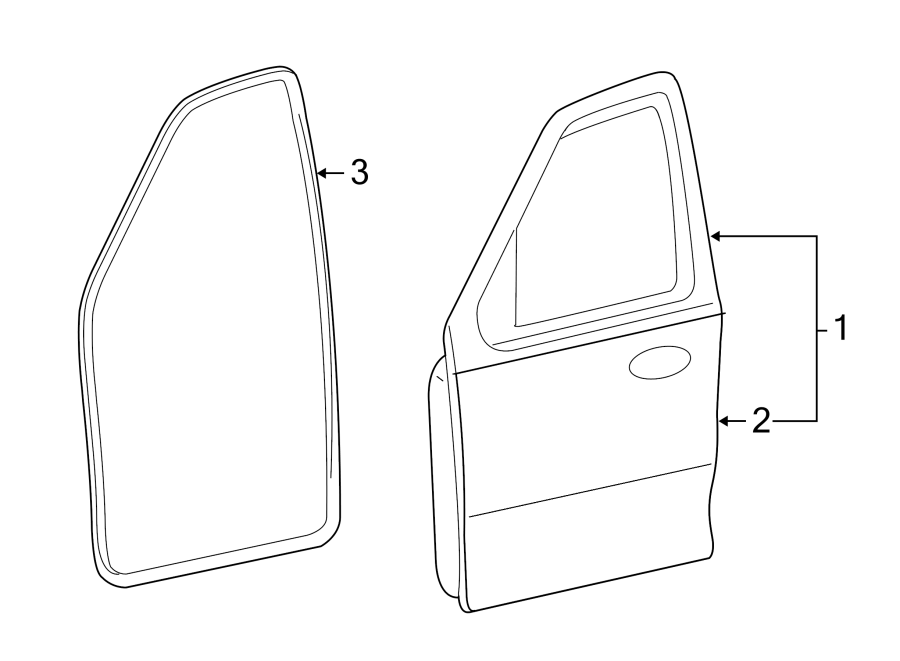 Diagram FRONT DOOR. DOOR & COMPONENTS. for your 2017 Ford F-150   