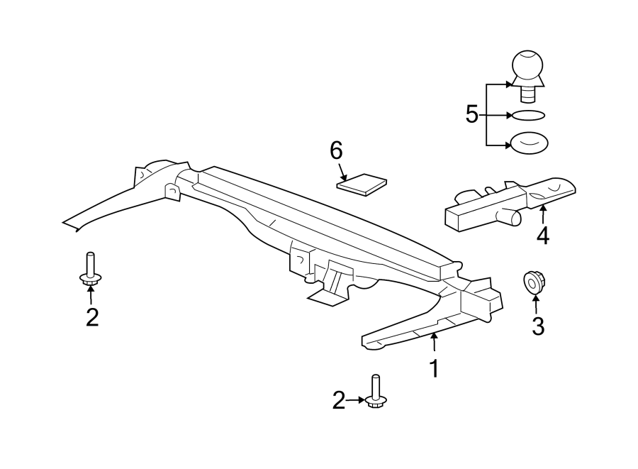 Diagram REAR BUMPER. TRAILER HITCH COMPONENTS. for your 2016 Lincoln MKZ   