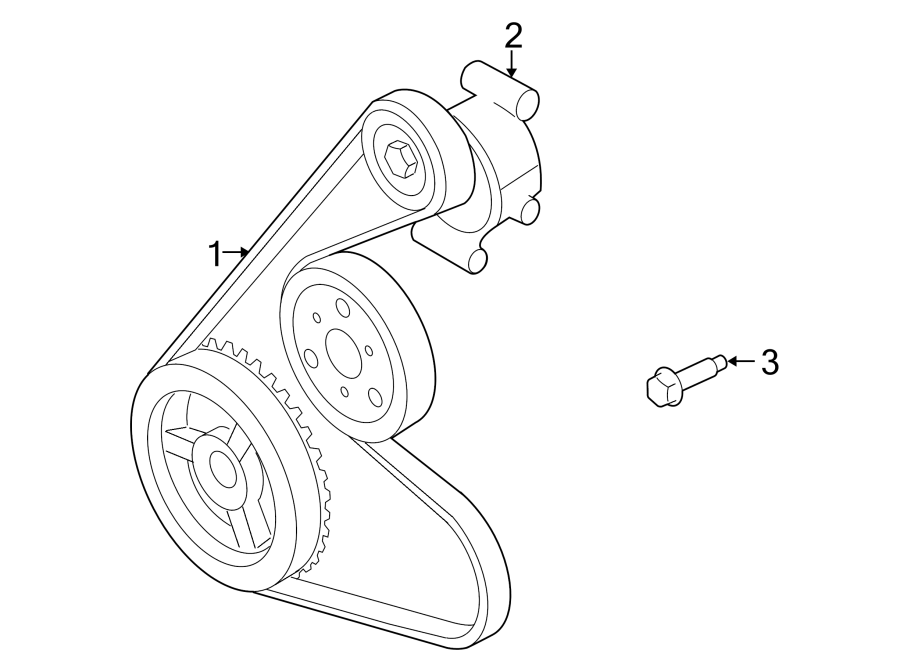 Diagram BELTS & PULLEYS. for your 2022 Ford Transit-350   