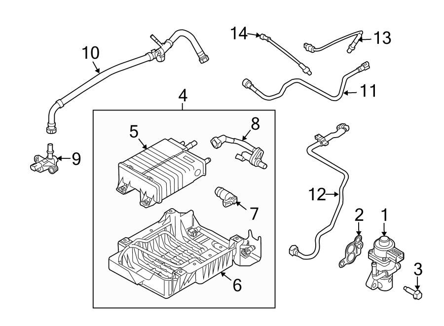 Diagram EMISSION SYSTEM. EMISSION COMPONENTS. for your Ford Ranger  