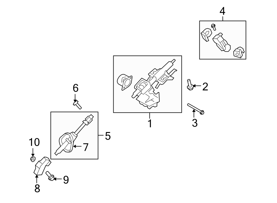 Diagram STEERING COLUMN ASSEMBLY. for your 2011 Lincoln MKZ   