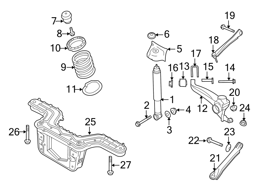 Diagram REAR SUSPENSION. SUSPENSION COMPONENTS. for your 2019 Ford SSV Plug-In Hybrid   