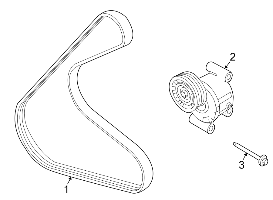 Diagram BELTS & PULLEYS. for your 2022 Ford Transit-350   