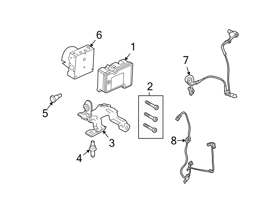 Diagram Abs components. for your 2011 Lincoln MKZ   