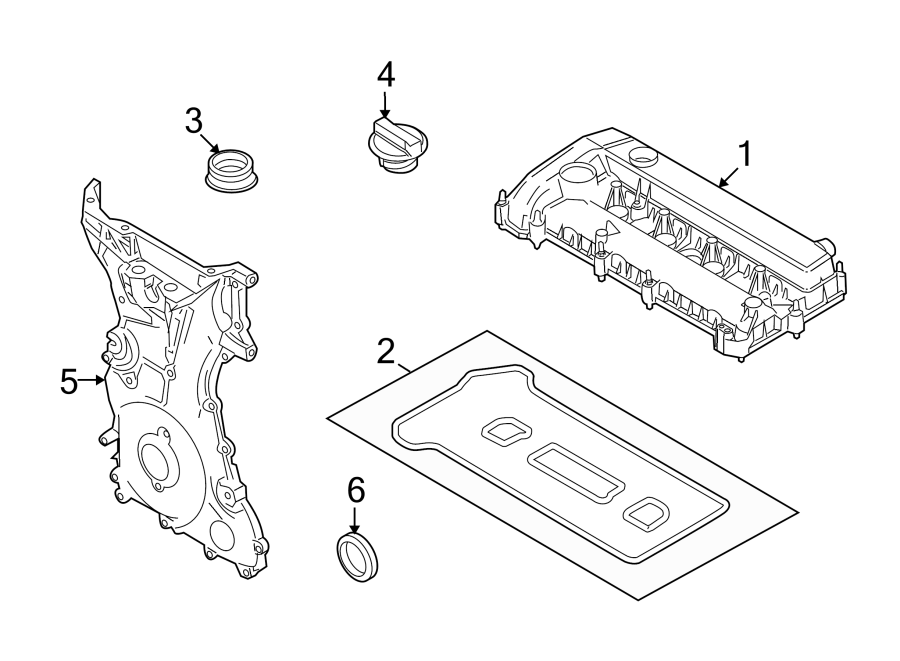 Diagram VALVE & TIMING COVERS. for your 1999 Ford F-150 4.2L Triton V6 A/T RWD Base Extended Cab Pickup Fleetside 