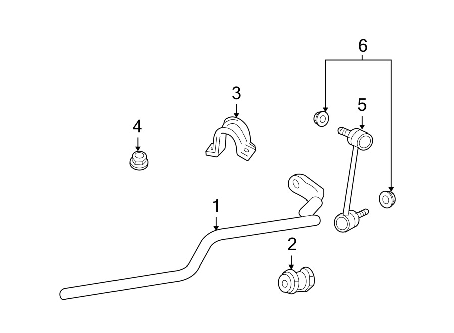 Diagram FRONT SUSPENSION. STABILIZER BAR & COMPONENTS. for your 2015 Lincoln MKZ   