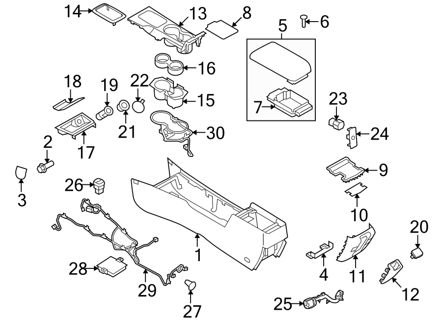 Diagram CONSOLE. for your 2010 Mercury Milan   