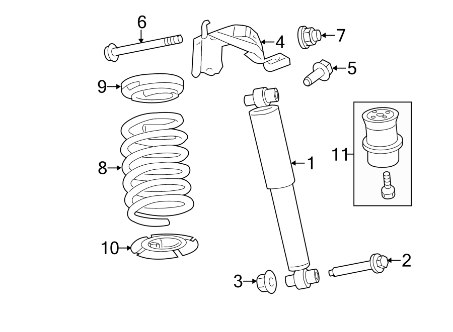 Diagram REAR SUSPENSION. SHOCKS & COMPONENTS. for your 1997 Ford F-150   