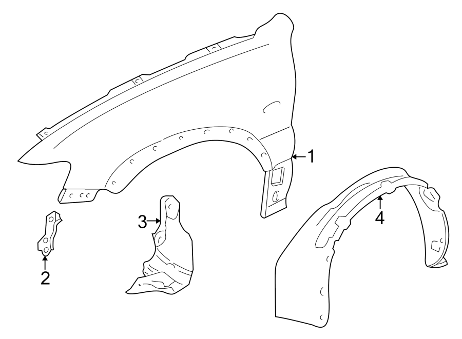 Diagram FENDER & COMPONENTS. for your 2019 Ford F-150 5.0L V8 FLEX A/T 4WD XL Extended Cab Pickup Fleetside 