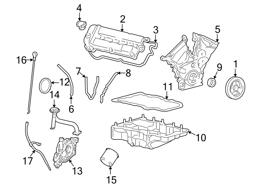 Diagram ENGINE / TRANSAXLE. ENGINE PARTS. for your Mercury Mariner  