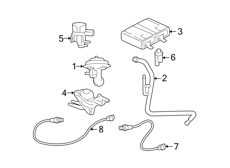 Diagram EMISSION SYSTEM. EMISSION COMPONENTS. for your Ford Fusion  