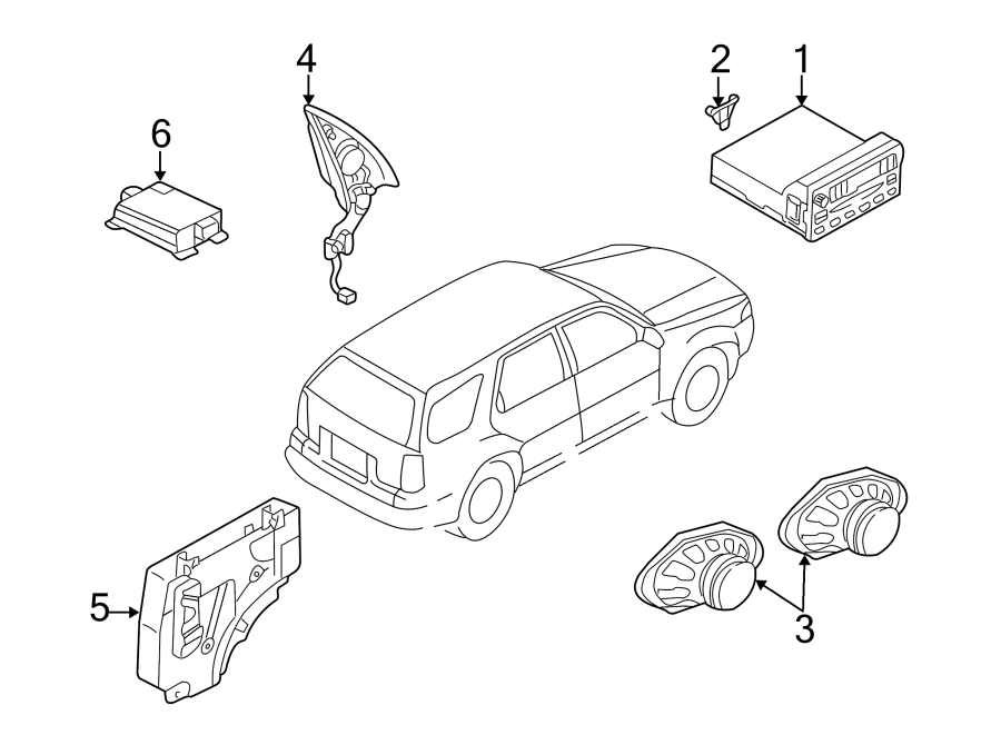 Diagram INSTRUMENT PANEL. SOUND SYSTEM. for your 2004 Ford F-150   