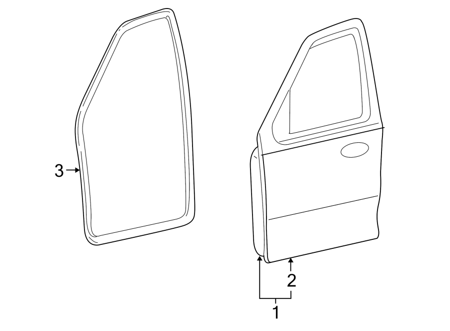 Diagram FRONT DOOR. DOOR & COMPONENTS. for your 2017 Ford F-150   