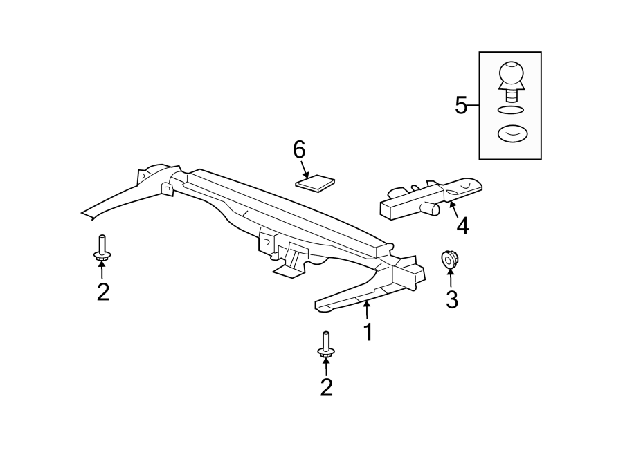 Diagram REAR BUMPER. TRAILER HITCH COMPONENTS. for your 2016 Lincoln MKZ   