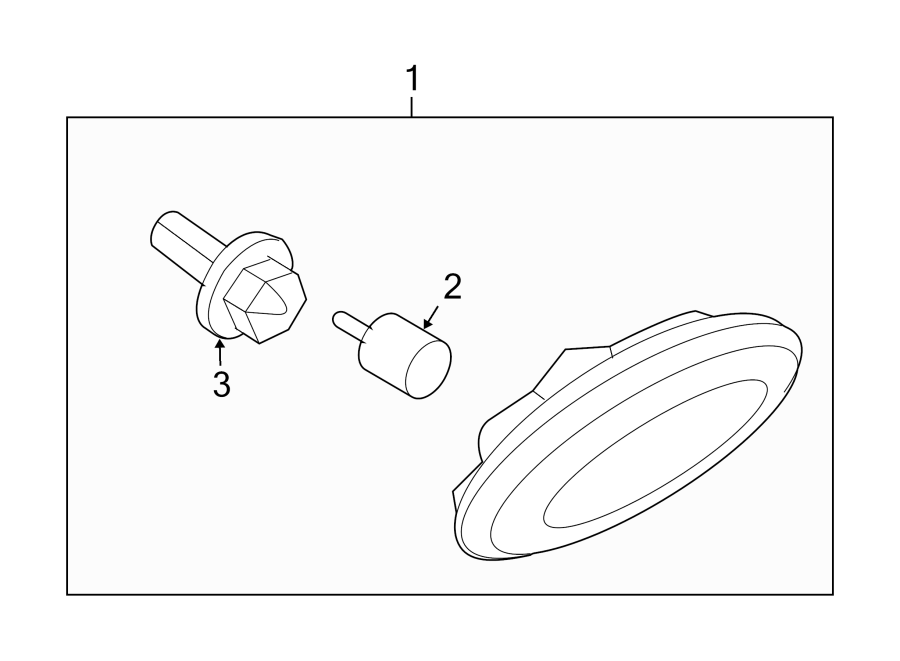 Diagram FRONT LAMPS. SIDE REPEATER LAMPS. for your Mercury Mariner  