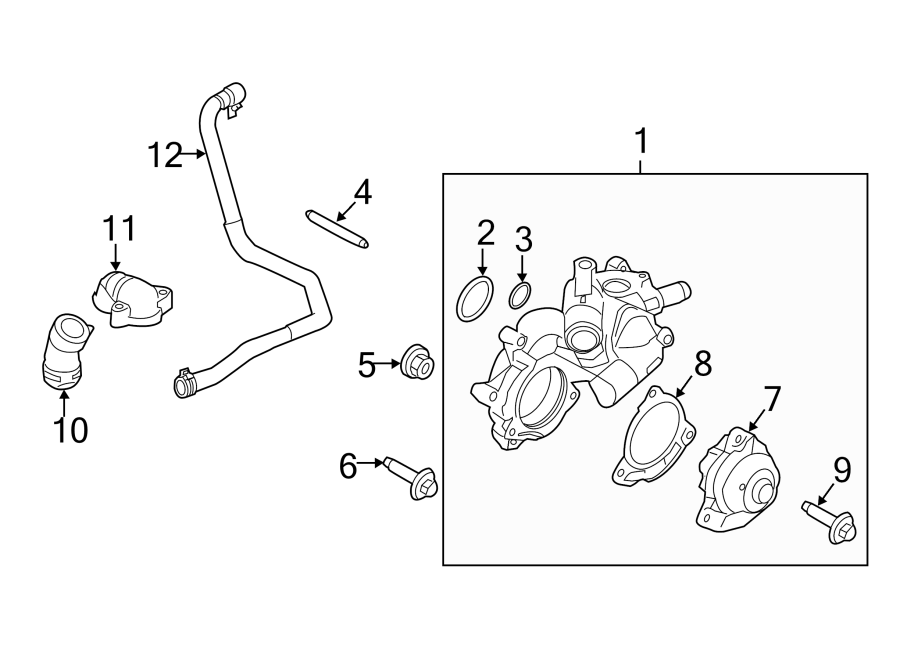 Diagram WATER PUMP. for your 2007 Lincoln MKZ   