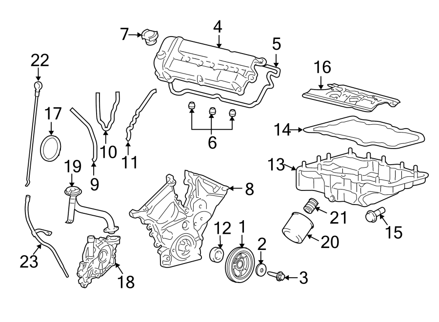 Diagram ENGINE / TRANSAXLE. ENGINE PARTS. for your Mercury Mariner  