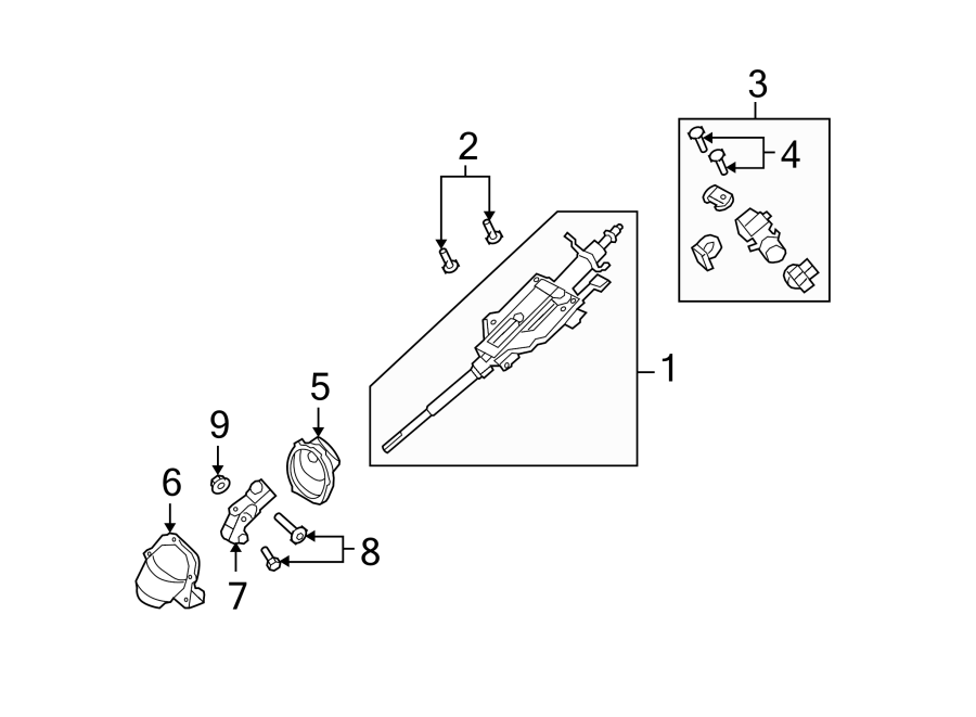 Diagram STEERING COLUMN ASSEMBLY. for your 2011 Lincoln MKZ   