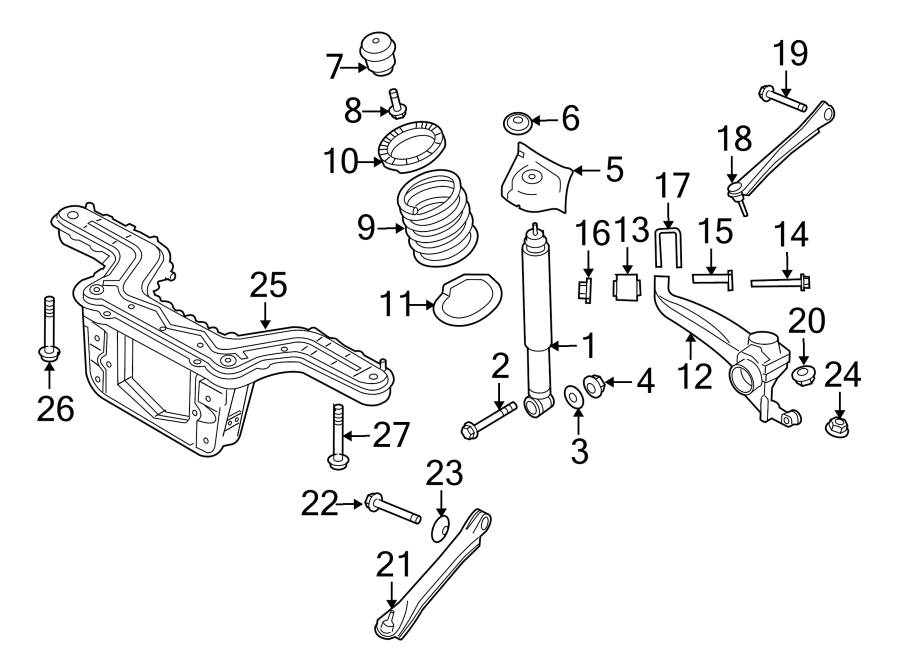 Diagram REAR SUSPENSION. SUSPENSION COMPONENTS. for your 2009 Ford Explorer Sport Trac   