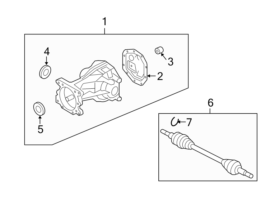 Diagram REAR SUSPENSION. AXLE & DIFFERENTIAL. for your 2011 Ford Focus   