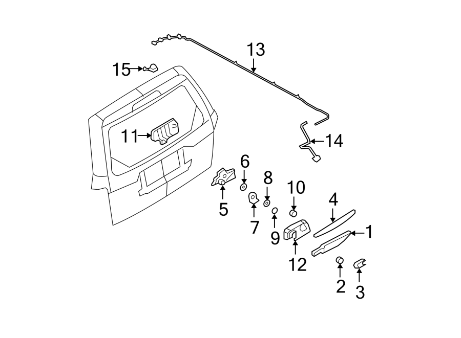 Diagram LIFT GATE. WIPER & WASHER COMPONENTS. for your 2018 Ford Escape   