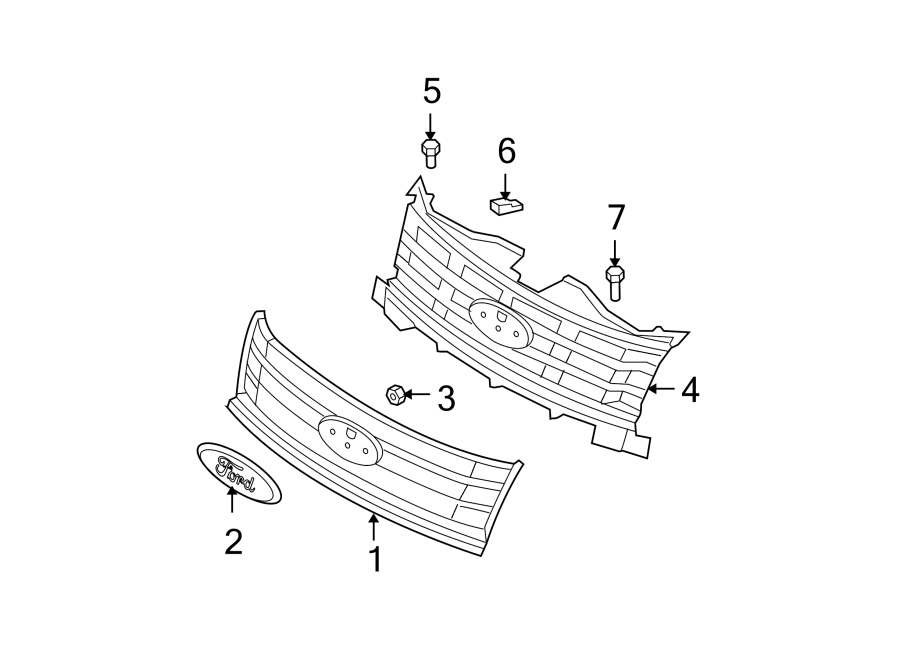 Diagram GRILLE & COMPONENTS. for your Lincoln MKZ  