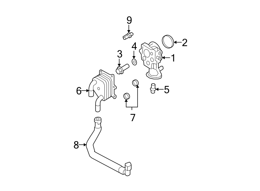 Diagram OIL COOLER. for your 2018 Ford F-150 3.5L EcoBoost V6 A/T 4WD Platinum Crew Cab Pickup Fleetside 