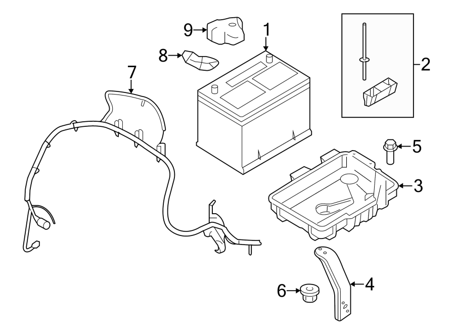 Diagram BATTERY. for your 2008 Lincoln MKZ   