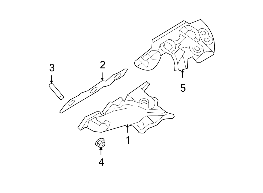 Diagram EXHAUST SYSTEM. MANIFOLD. for your 2019 Lincoln MKZ Hybrid Sedan  