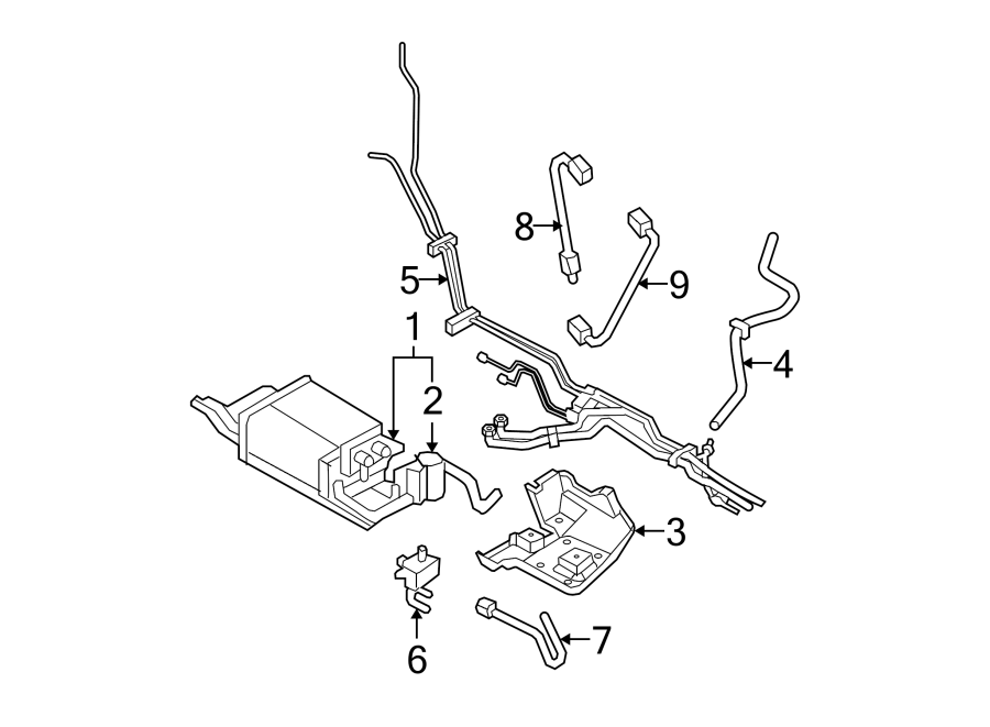 Diagram EMISSION SYSTEM. EMISSION COMPONENTS. for your 2014 Lincoln MKZ Base Sedan  