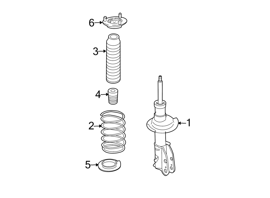 Diagram FRONT SUSPENSION. STRUTS & COMPONENTS. for your 1994 Ford F-150   