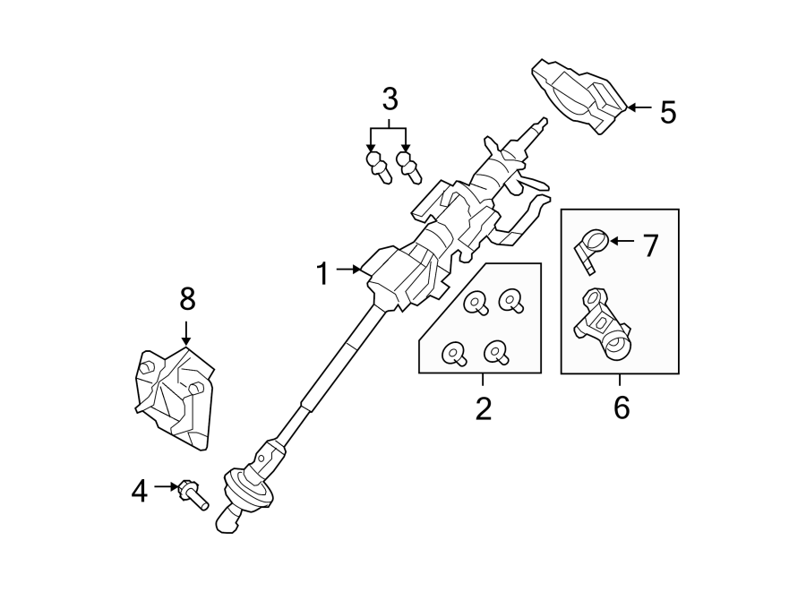 Diagram STEERING COLUMN ASSEMBLY. for your Ford Edge  